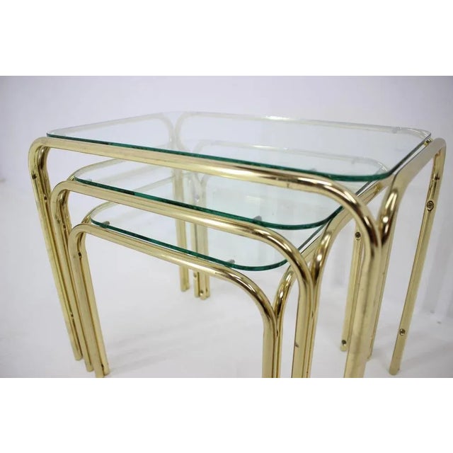 Mid-Century Modern Mid-Century Nesting Tables, 1980s, Set of 3 For Sale - Image 3 of 7