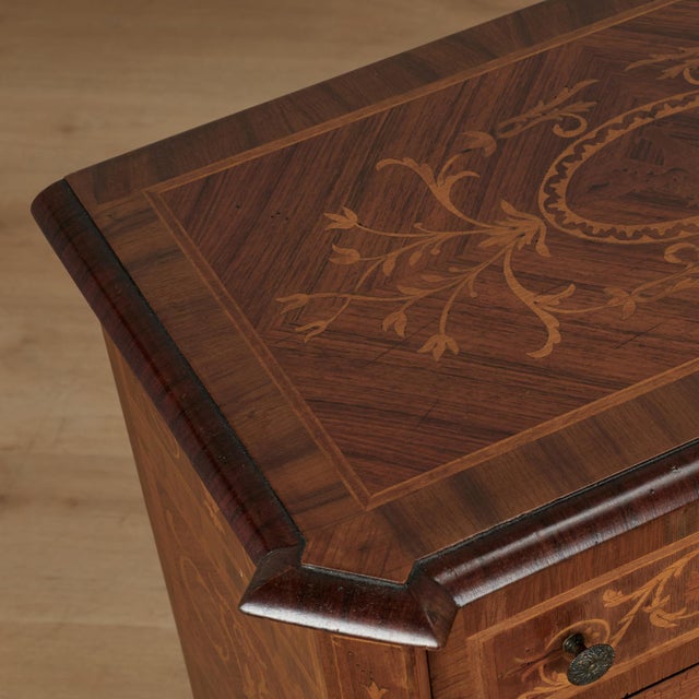 Antique Italian Neoclassical Inlaid Chest or Stand For Sale - Image 11 of 16