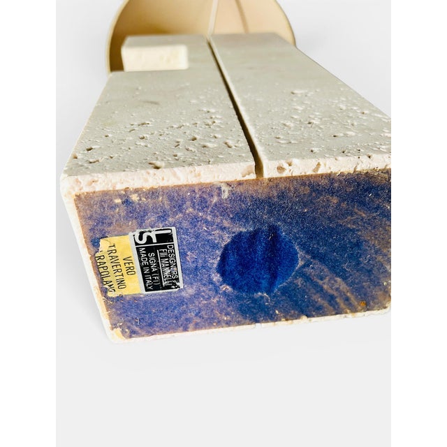 Gold Italian Travertine Lamp by Fratelli Mannelli, 1960s For Sale - Image 8 of 10