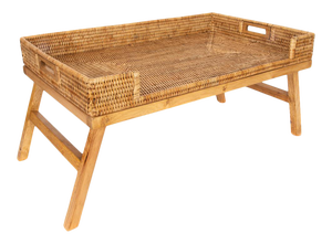 Artifacts Rattan Breakfast Tray/Table in Honey Brown