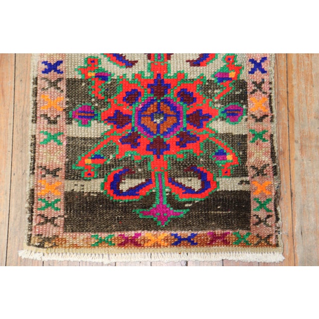 Early 21st Century Quirky Mini Turkish Mat Rug For Sale - Image 5 of 6