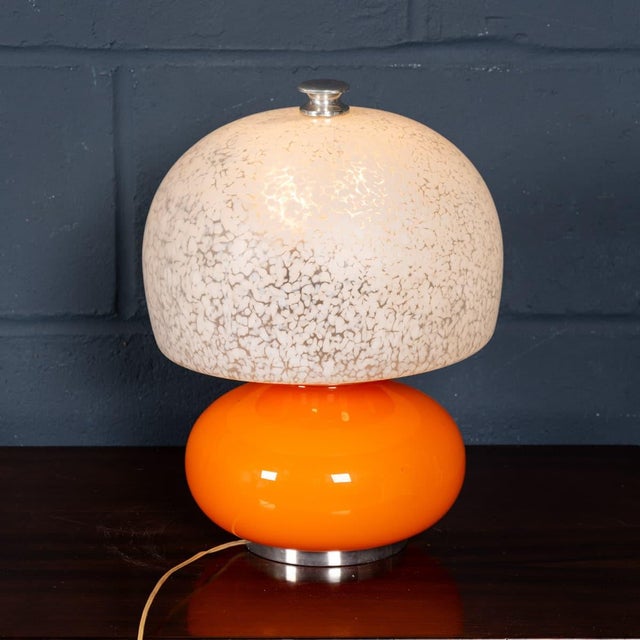 Vintage 20th Century Italian Murano Glass Mushroom Table Lamp, 1970 For Sale - Image 4 of 10