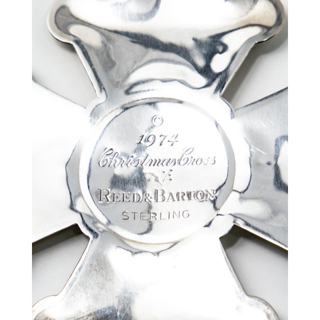1970s 1974 Reed & Barton Christmas Cross Ornament For Sale - Image 5 of 8