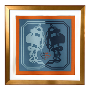 Hermes Brides De Gala Pixel Framed Vintage Silk Scarf