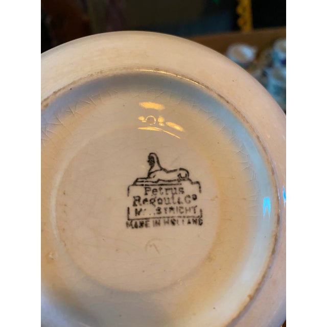 Arts & Crafts 19th Century Petrus Regout & Co. Cup & Saucers For Sale - Image 3 of 9