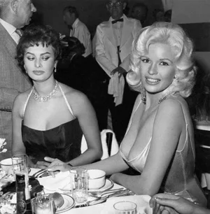 Jayne Mansfield & Sophia Loren Photograph Print by Joe Shere, 1957