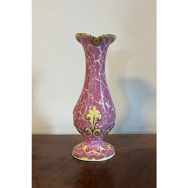 Early 19th Century Antique Early 19th Century English Regency Pink Porcelain Baluster Vase in the French Louis XVI Taste For Sale - Image 5 of 11