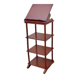 1990s Contemporary Victorian Style Four-Tiered Dictionary/Book Stand Lectern For Sale