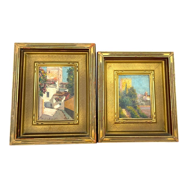 Felipe Gil Gallango, Spanish 1868 - 1938, Pair of Landscapes For Sale