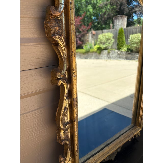 Pair of Mid-Century Italian Neoclassical Giltwood Mirrors For Sale - Image 13 of 18