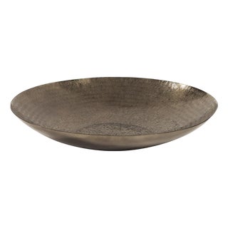 Deep Bronze Aluminum Tray & Wall Art with Chisel Texture - Large For Sale