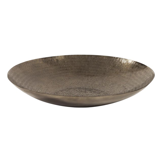 Deep Bronze Aluminum Tray & Wall Art with Chisel Texture - Large For Sale