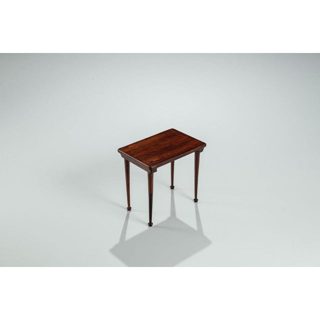 Brown Danish Nesting Tables in Rosewood, 1960, Set of 3 For Sale - Image 8 of 15
