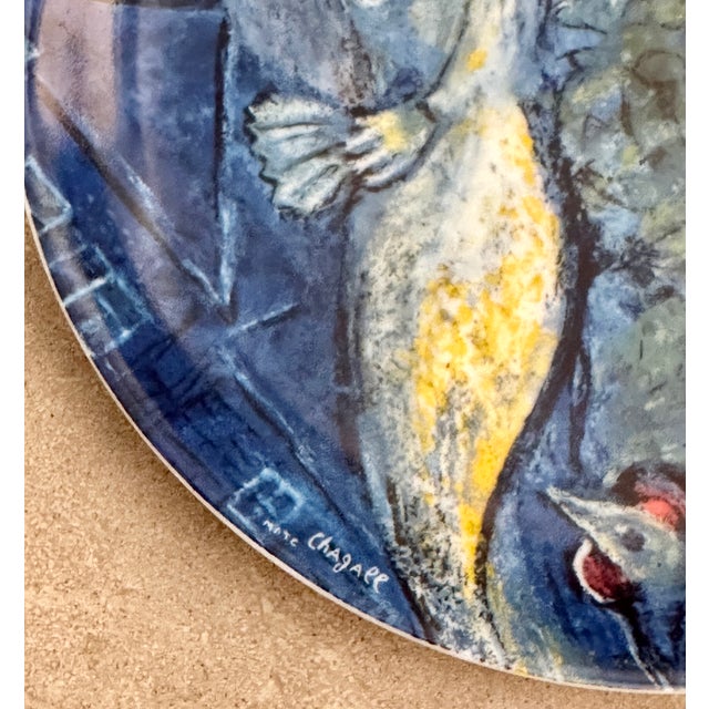 Marc Chagall 1972 Marc Chagall for Georg Jensen Limited Edition Fine Art Porcelain Plate - "The Floating Bride" For Sale - Image 4 of 6