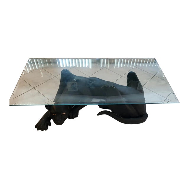 Vintage Panther Jaguar Coffee Table For Sale