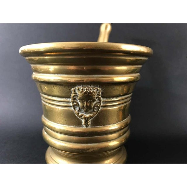 Bronze Mortar with Mascarons, 1900s, Set of 4 For Sale - Image 13 of 18