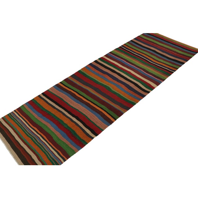 Rug & Kilim Vintage Shahsavan Persian Kilim in Polychromatic Stripes by Rug & Kilim For Sale - Image 4 of 7