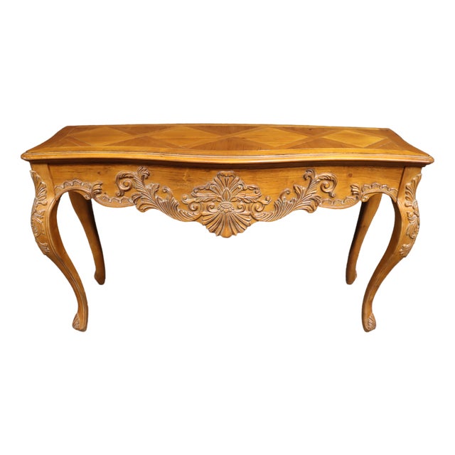Ethan Allen County French Pine Console For Sale