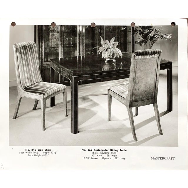Vintage Expandable Walnut & Burl Dining Table With Gilded Trim Attributed to Mastercraft For Sale - Image 16 of 16