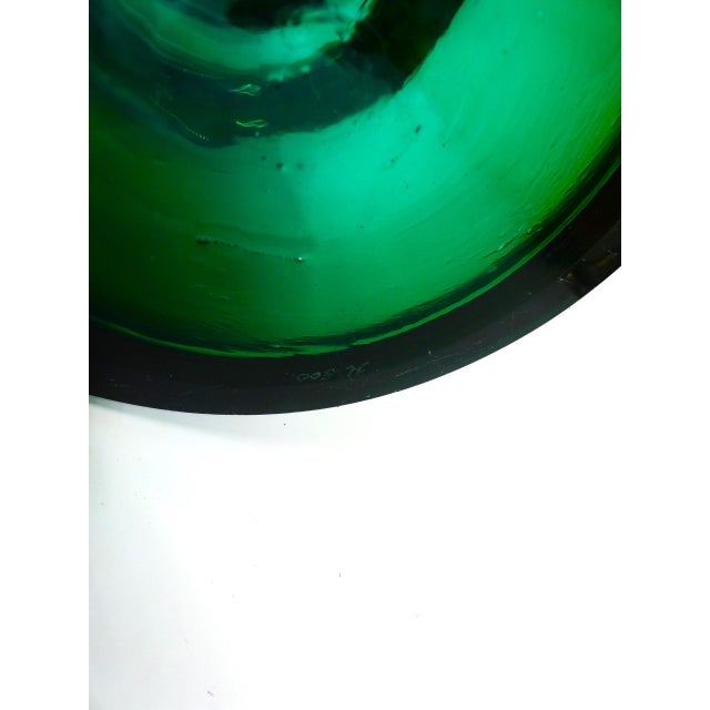 Forest Green H.500 Lamp in Green Blown Glass by Severin Brørby Hadeland Glassverk & Høvik Verk, Norway, 1967 For Sale - Image 8 of 10