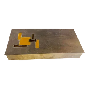 Italian Mid-Century Modern Enameled Metal Box