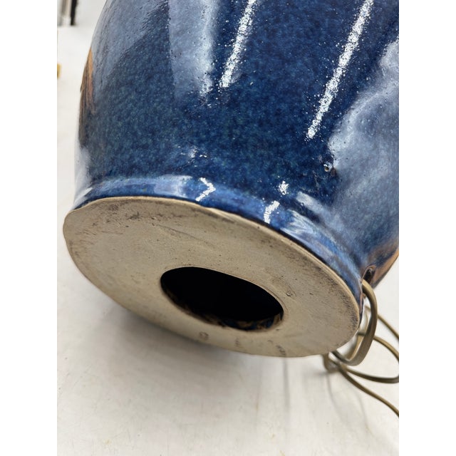 1970s Stoneware Lamp Base from Saint Amand en Puisaye, Normandy, 1970s For Sale - Image 5 of 7