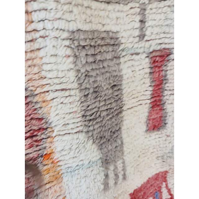 Burgundy Boujaad Tribal Burgundy Wool Moroccan Area Rug For Sale - Image 8 of 13