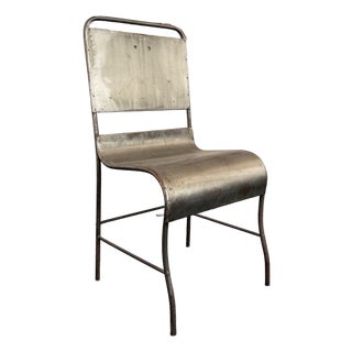 Early 20th Century Industrial Brushed Steel Hospital Chair For Sale