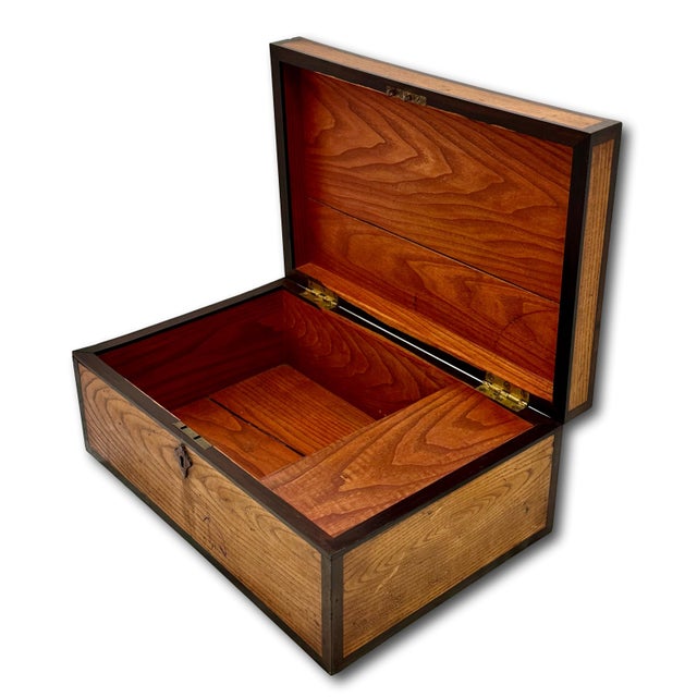 Outstanding Antique Hand Made American Chestnut & Genuine Rosewood Documant Box With Exotic Wood Inlays - Circa 1870s For Sale - Image 13 of 18