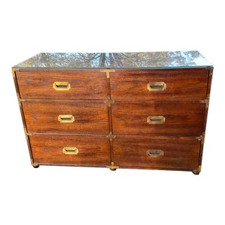 Vintage Hickory Manufacturing Co. Six Drawer Campaign Dresser For Sale