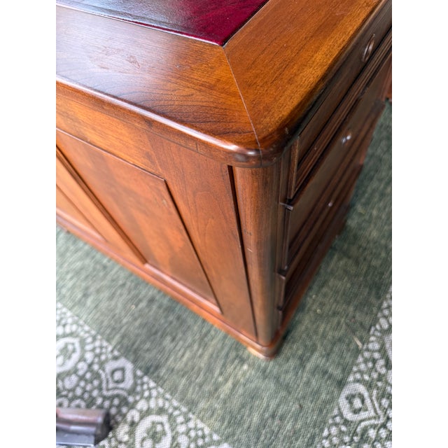 1980s Harden Sleepy Hollow Collection Washington Irving Replica Partners Desk For Sale - Image 9 of 13