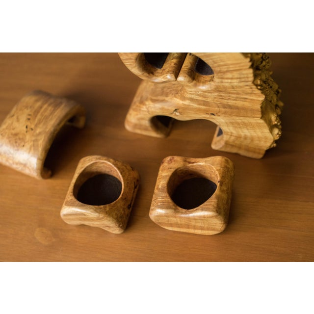 1970s Vintage Sculptural Maple Burl Wood Jewelry Puzzle Box by Fred and Marilyn Buss For Sale - Image 5 of 11