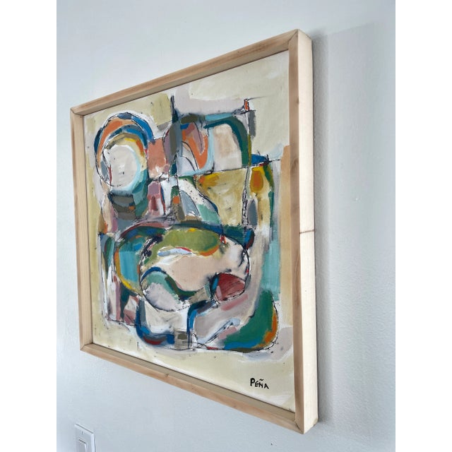 Abstract Framed Abstract Acrylic on Canvas by Francisco Peña For Sale - Image 3 of 8