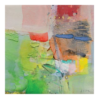 Contemporary Abstract Acrylic on Canvas "In the Green" by Greet Helsen For Sale