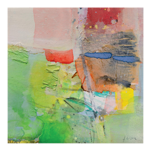 Contemporary Abstract Acrylic on Canvas "In the Green" by Greet Helsen