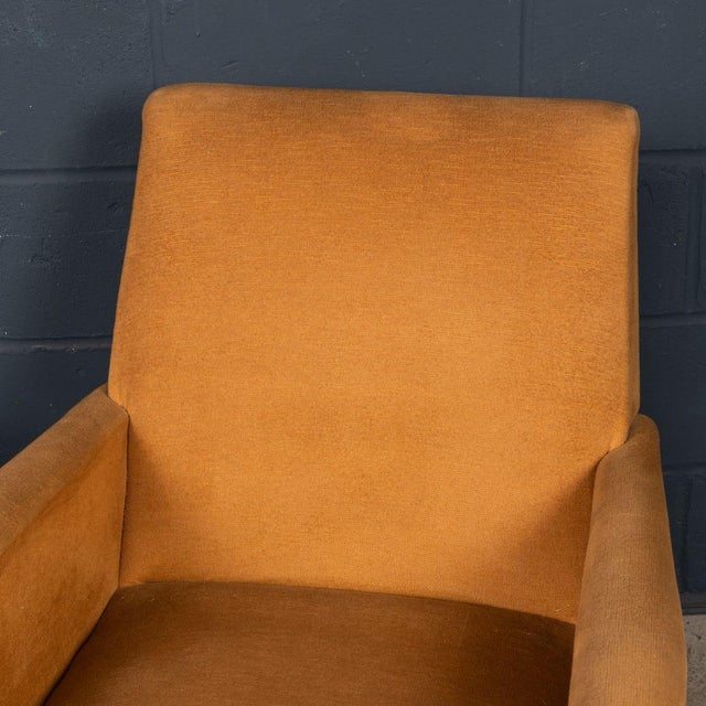 Vintage Italian Lounge Chairs in Ochre Velvet, 1960, Set of 2 For Sale - Image 16 of 18