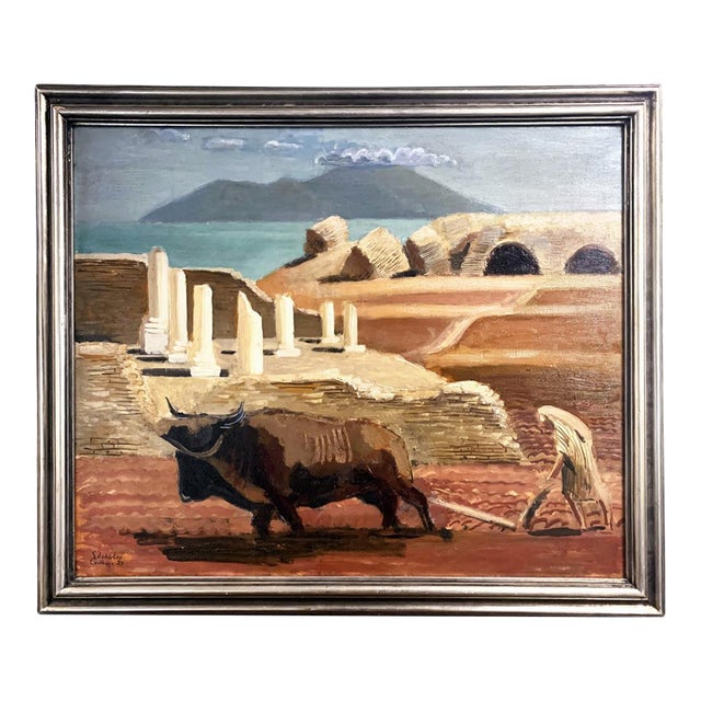 Plowing in Carthage by Ewald Dahlskog(Swedish, 1894-1950) For Sale