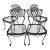 Mid 20th Century Woodard Florentine Orleans Pattern Iron Patio Chairs - Set of 4 For Sale