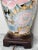 Vintage Chinoiserie Mille-Fleurs Gold Porcelain Table Lamp, Large 32” Statement Floral Lamp For Sale - Image 9 of 16