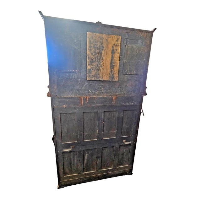 Antique Victorian 1880s Oak Beckwith Pump Organ W/ Bowed Glass Cabinet Stick & Ball For Sale - Image 12 of 12