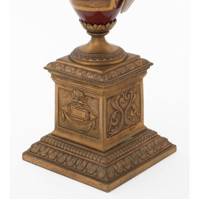 Gold Royal Vienna Porcelain Vases, 2 For Sale - Image 8 of 10