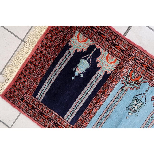 1960s, Vintage Uzbek Bukhara Multi-Niche Prayer Runner 1.1' X 6.1' For Sale - Image 12 of 13