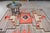 Contemporary Navajo Design Kilim Geometric Salmon Gray Low Pile Handwoven Wool Rug - 4’8” X 6’2” For Sale - Image 4 of 10