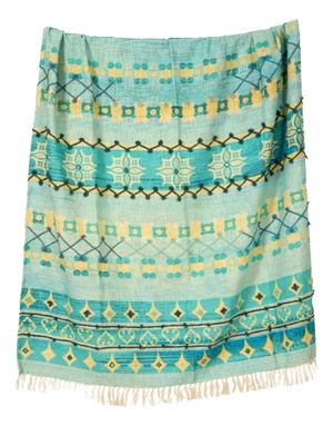 Mosaic Blend Embroidered Throw