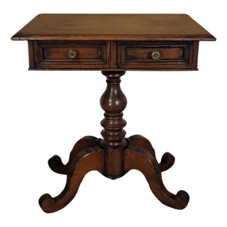 Italian Walnut Side Table, 1890s For Sale