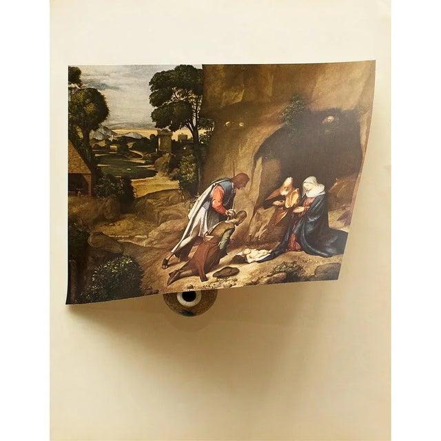 1956 After Giorgione "The Adoration of the Shepherds", Vintage Full-Color Print For Sale - Image 4 of 7