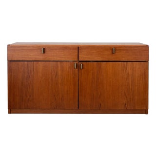 Vintage Danish Teak Low Sideboard, 1960s For Sale