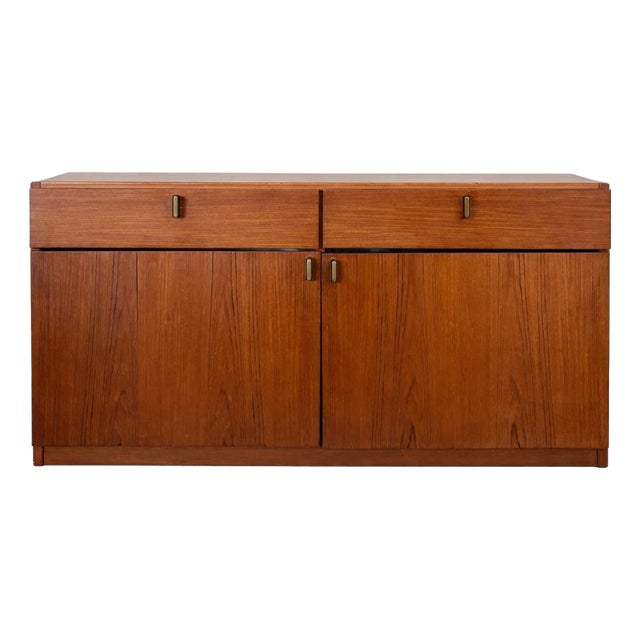 Vintage Danish Teak Low Sideboard, 1960s For Sale