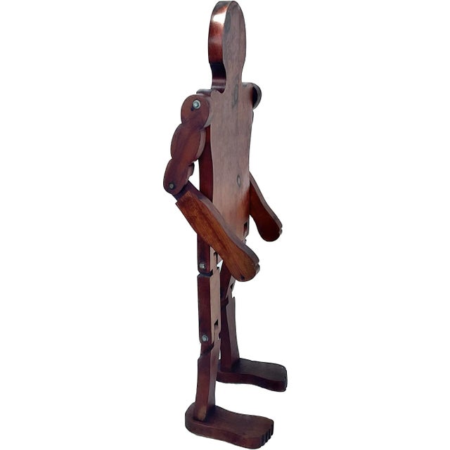 Folk Art Child-Size Articulated Wooden Mannequin For Sale - Image 4 of 12