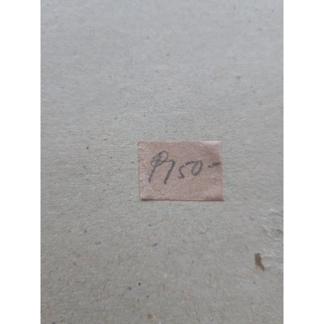 Mid 20th Century Signed Vintage Coastal Landscape Seascape Watercolor Painting With Beached Rowboat For Sale - Image 14 of 14